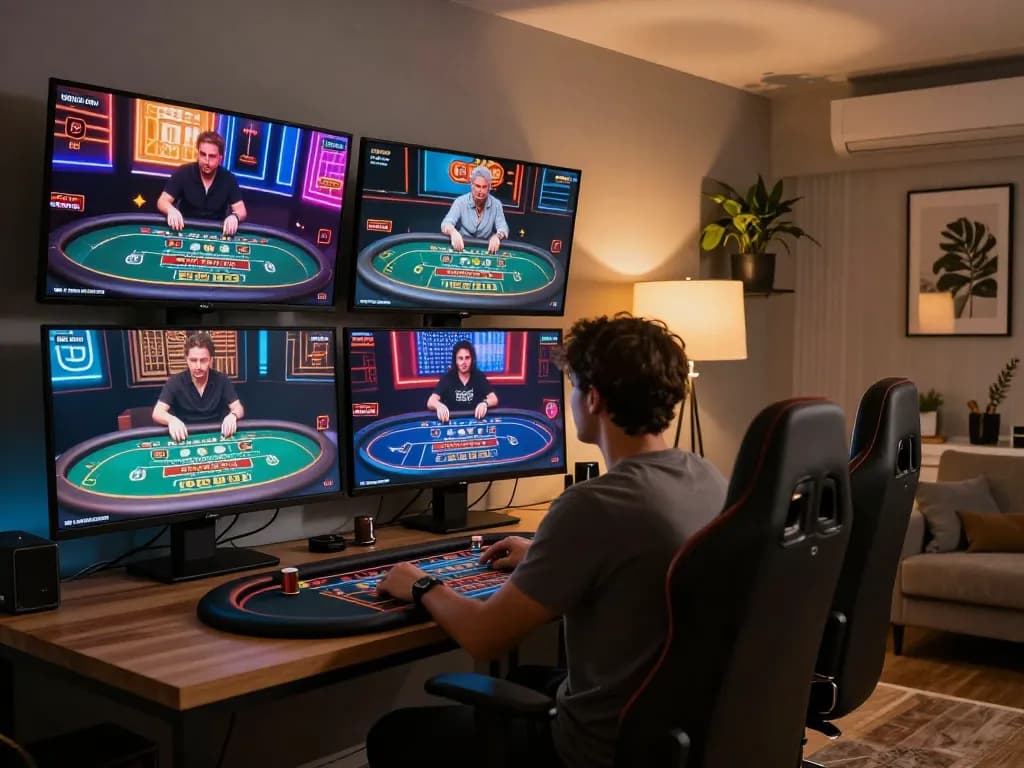 tr88 players engaging in a live dealer gaming setup with immersive atmosphere and strategic gameplay