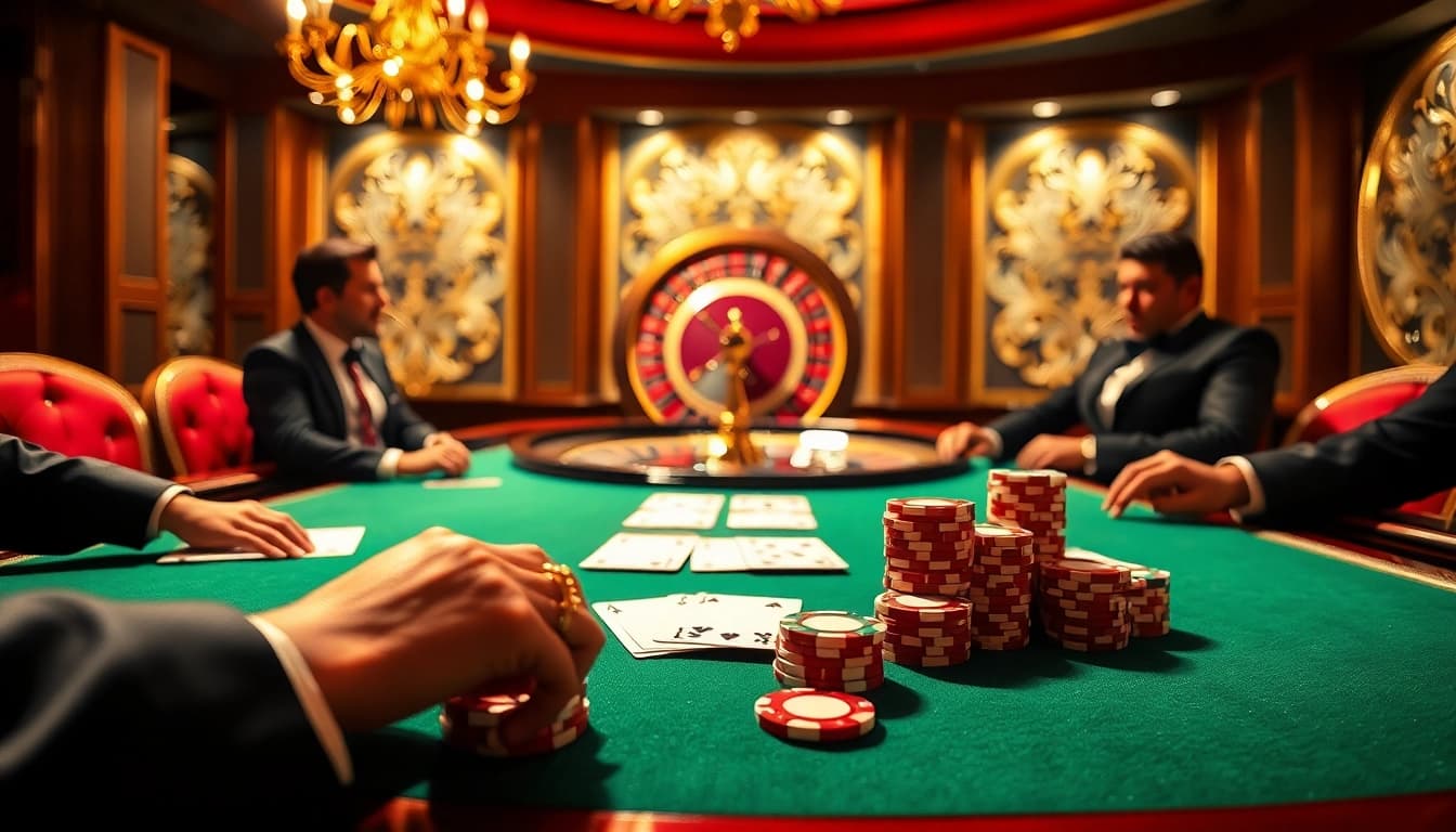 Experience high-stakes poker action at https://tr88.golf/ with luxurious cards and vibrant chips.