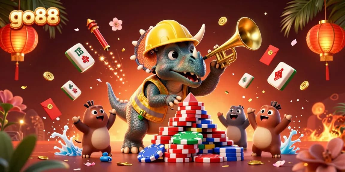 Experience exciting gameplay at go88 with vibrant casino elements and characters celebrating wins.