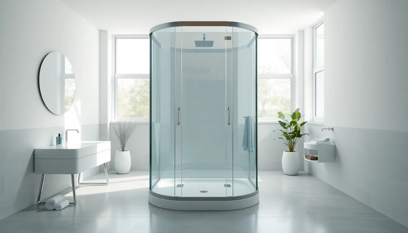 sonni Duschkabine 90x90 in einem modernen Badezimmer mit eleganten glas und chromdetails