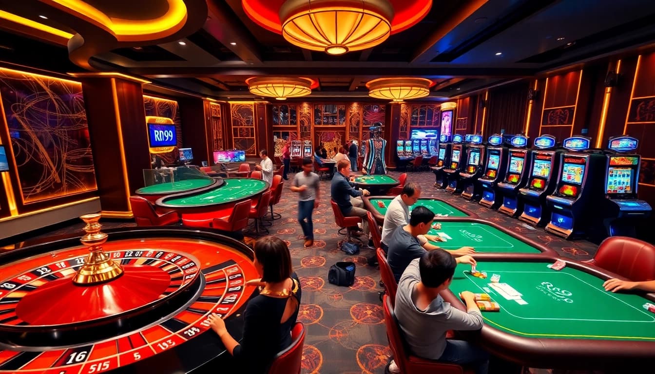 Experience thrilling games with RR99 at a vibrant casino.