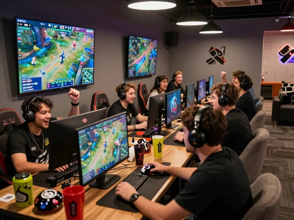 Sunwin players enjoying an exhilarating online betting experience in an energetic gaming lounge.