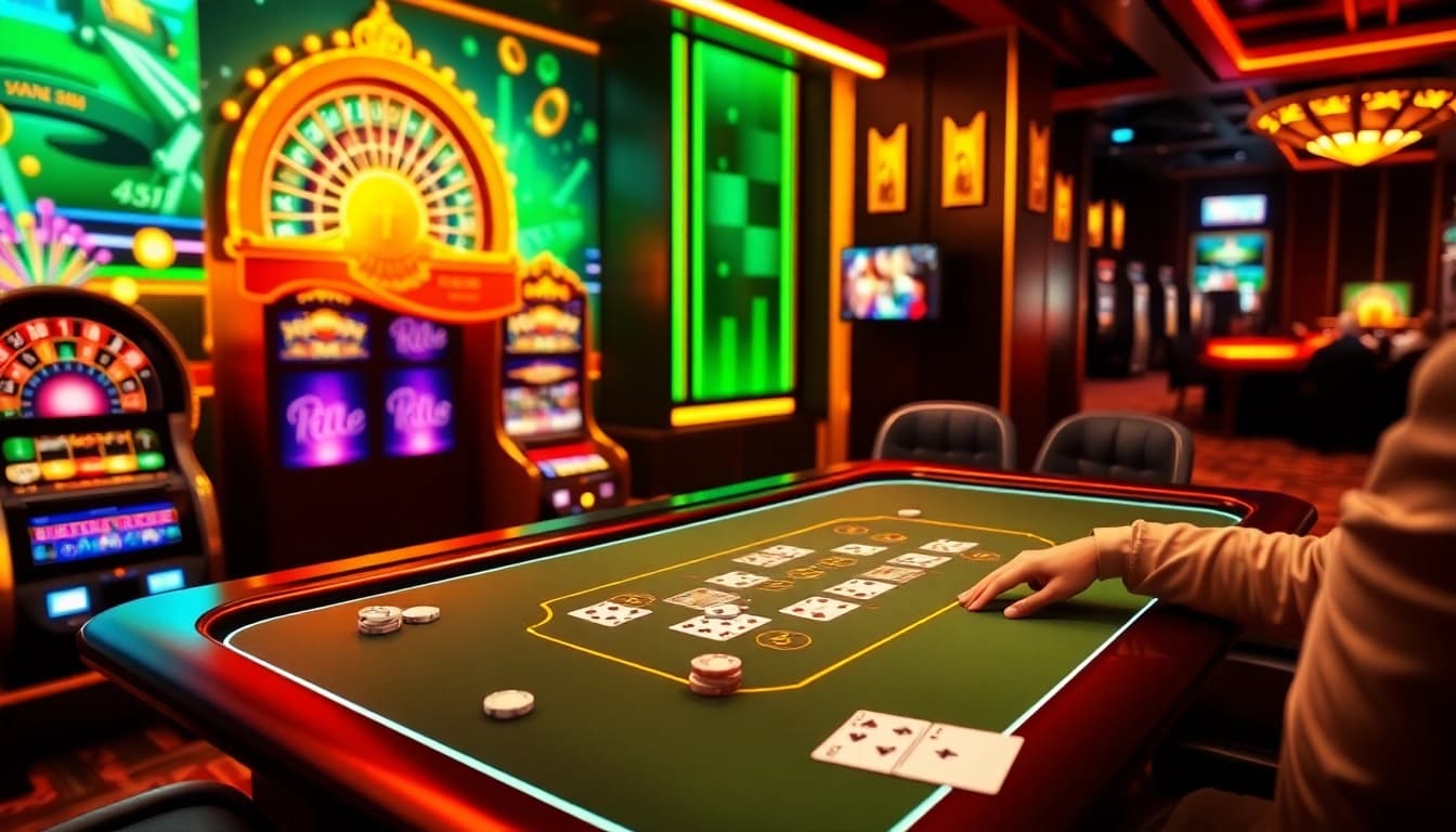 Twin68 offers an exciting high-stakes poker experience with animated casino elements.