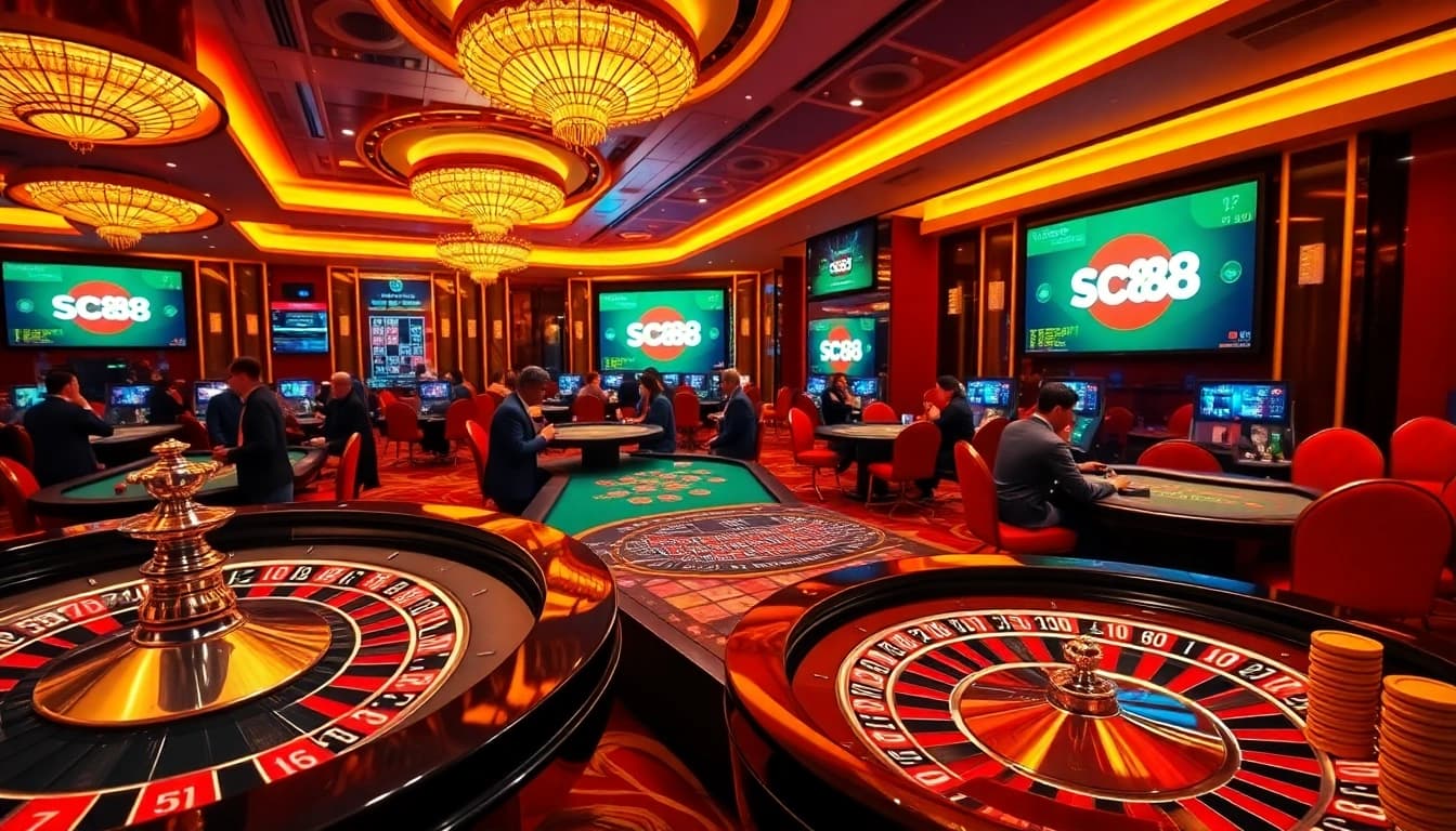 Experience the thrilling online gambling environment at SC88 with vibrant casino elements and engaging gameplay.