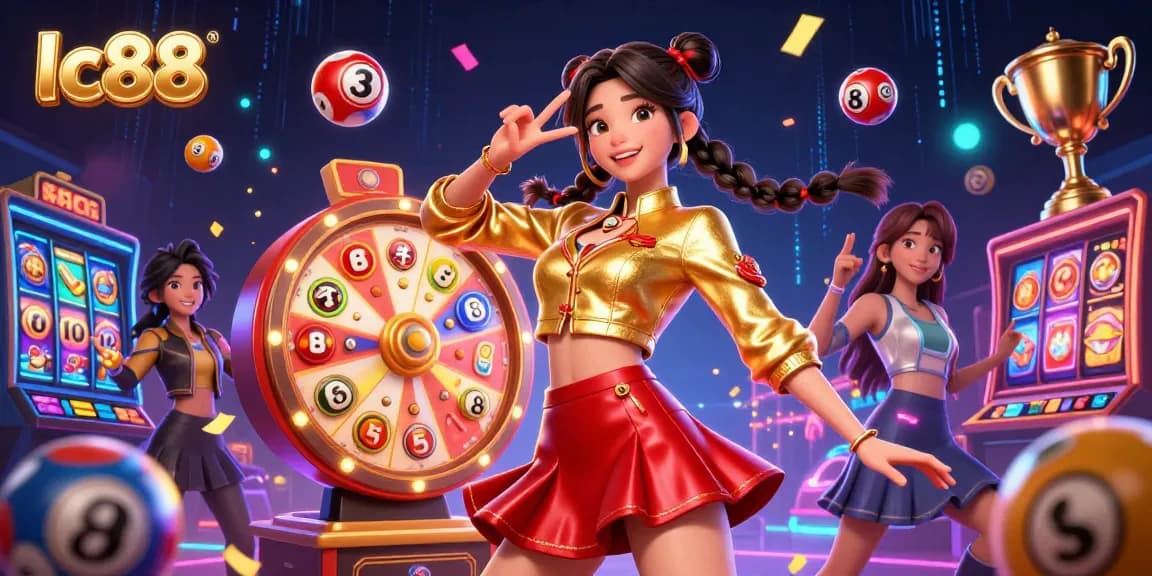 Experience thrilling gaming opportunities at lc88 with a vibrant 3D casino scene showcasing exciting prizes and vibrant game elements.