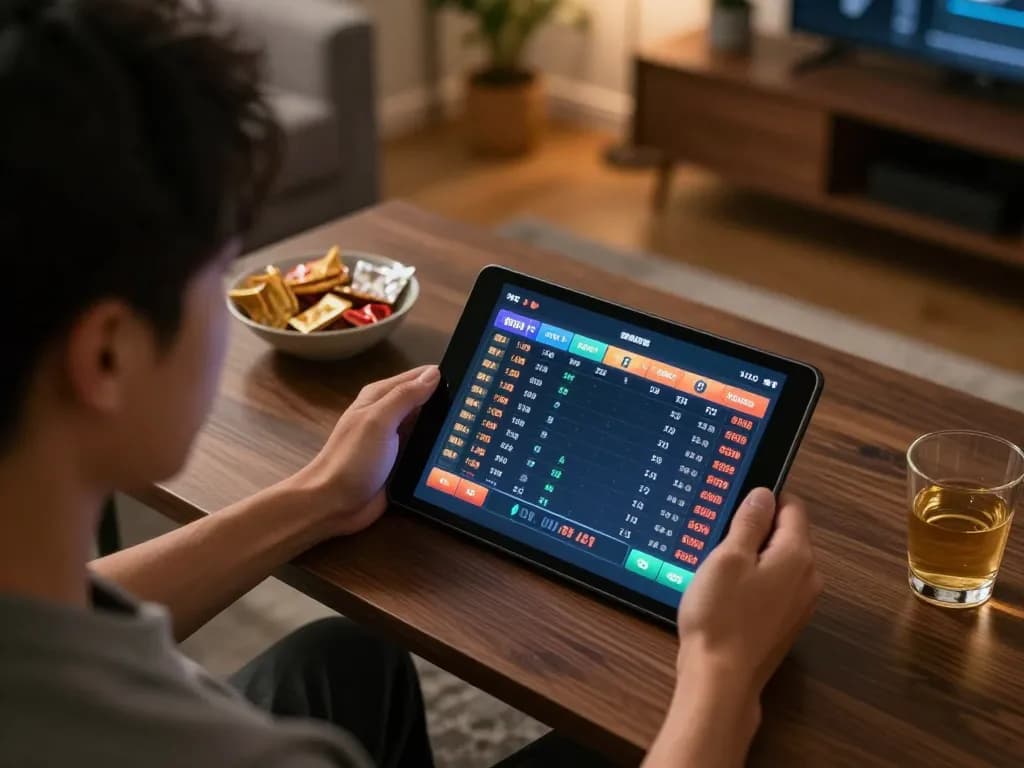 Engaging analysis of betting odds for king88 sportsbook in a cozy home environment.