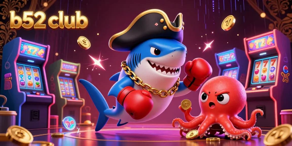 Experience the thrill at b52 club with colorful characters and dynamic casino elements.