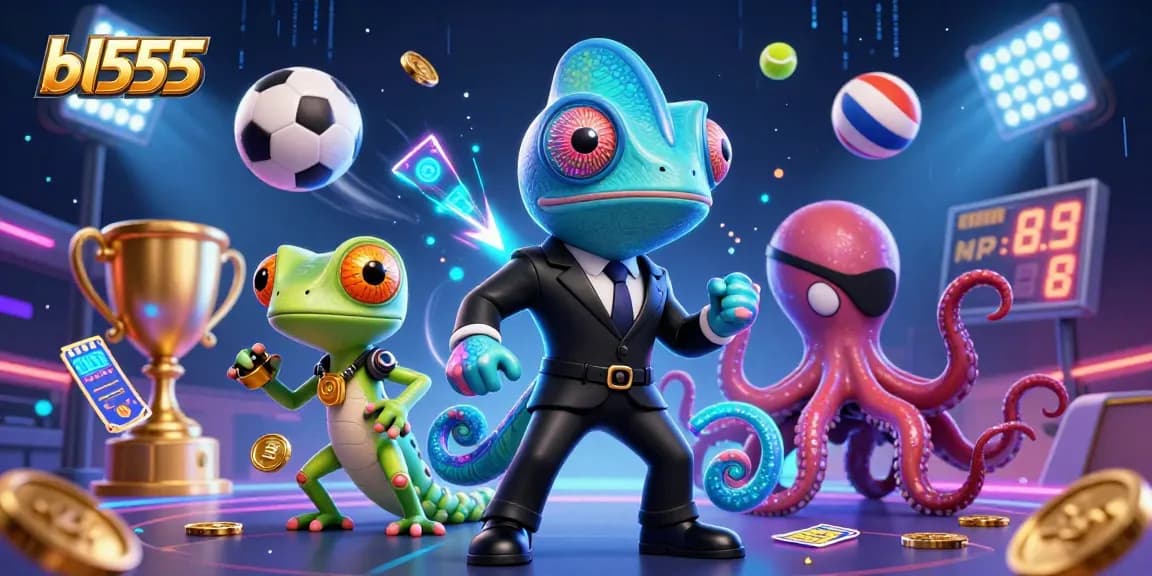 Enjoy thrilling moments with bl555 as the chameleon, gecko, and octopus bring action to online gambling.