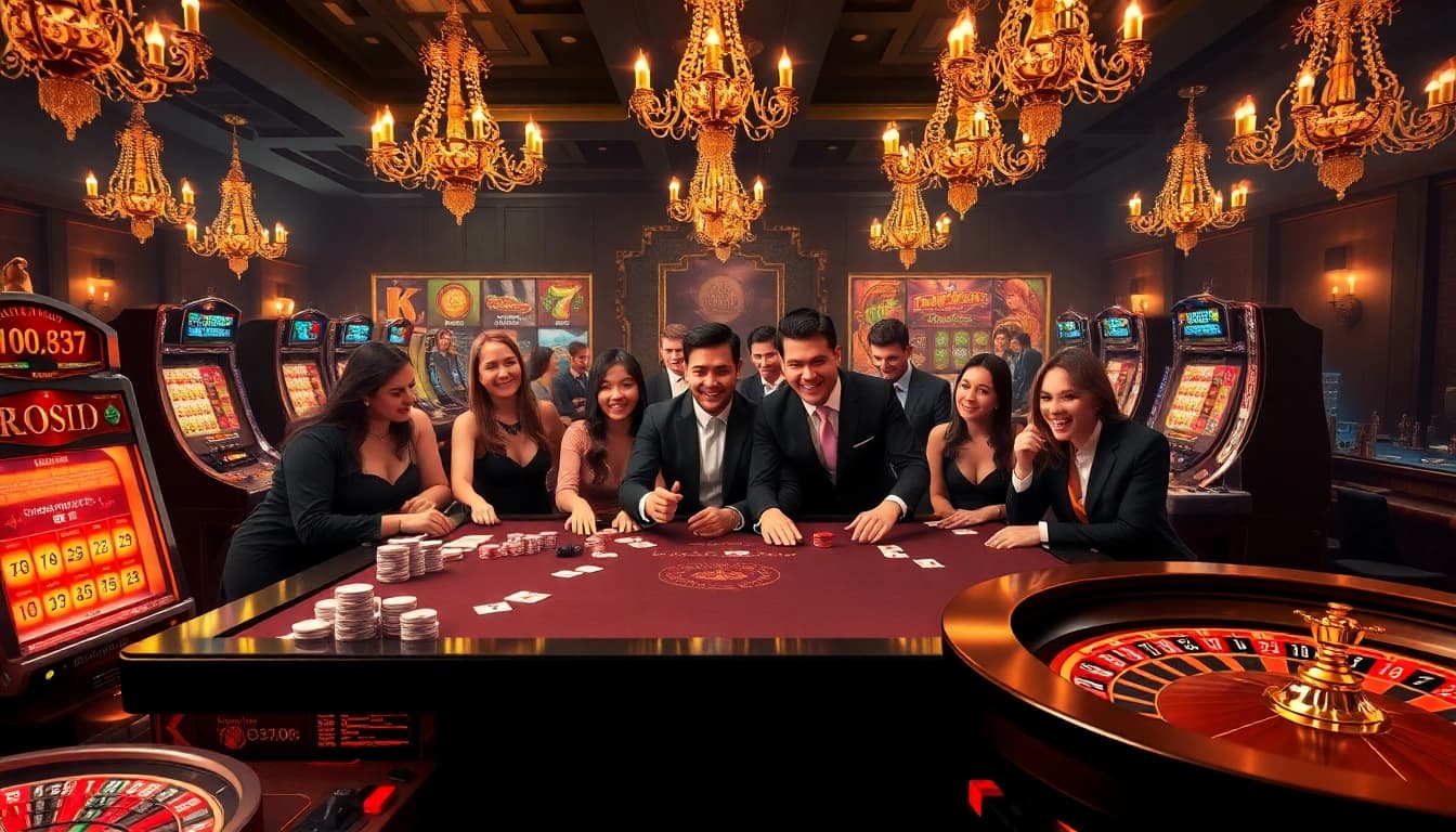 Experience the excitement of KP88 gambling with vibrant casino visuals and lively gameplay.