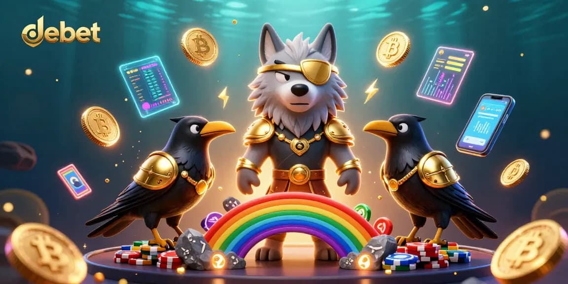 Experience the thrill of debet with a dynamic Norse-themed casino illustration showcasing vibrant gaming elements.