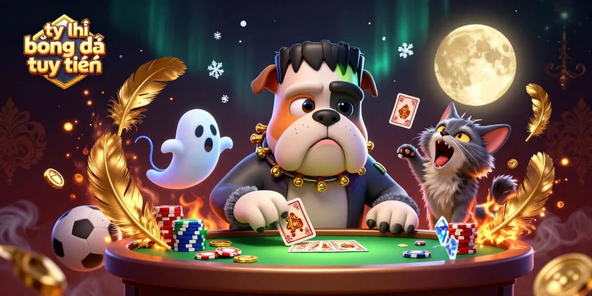 Enhance your betting experience with tỷ lệ bóng đá trực tuyến, lively scene featuring whimsical characters in a vibrant sports betting setting.