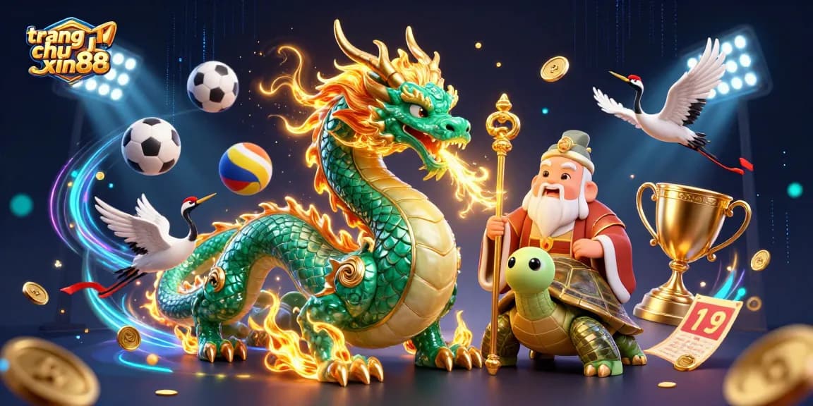 Experience the excitement of trang chu xin88 as the jade dragon symbolizes vibrant luck and triumph in gambling.