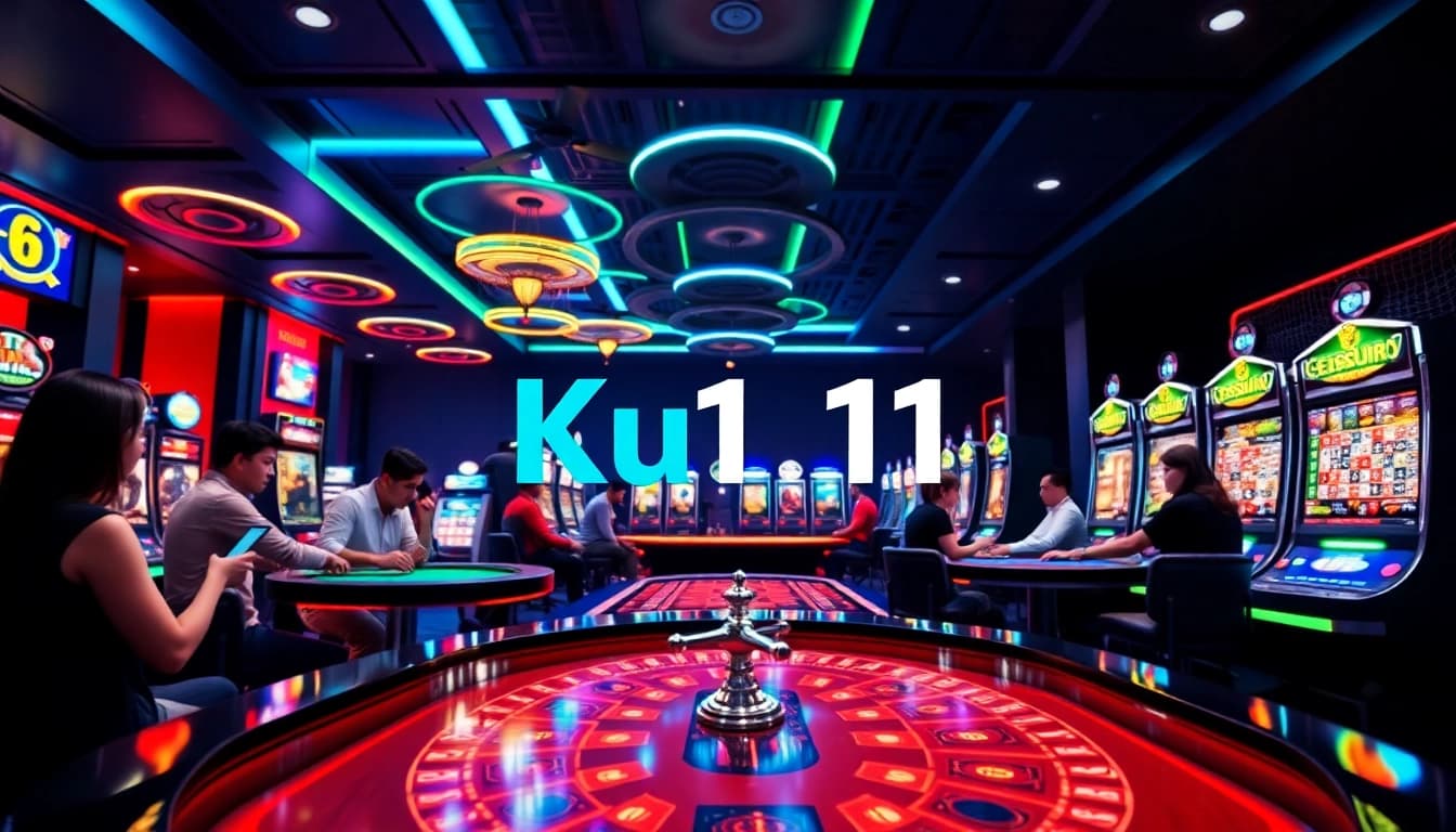 Experience the thrill of Ku1111 online gambling in a vibrant casino environment.