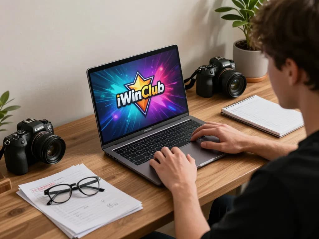 Engaging online gameplay on iWinClub showcasing strategic betting decisions in a cozy home setup.