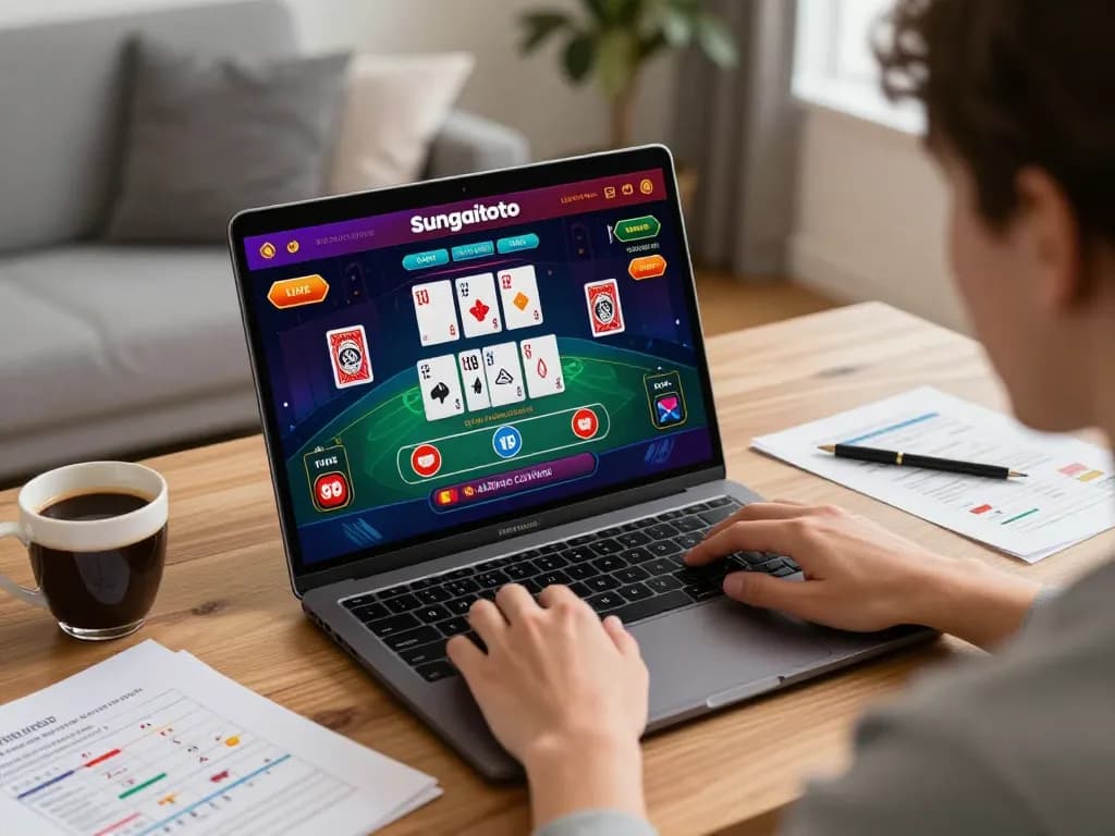 Sungaitoto online gaming interface showcasing a player’s strategic engagement during a live dealer session.