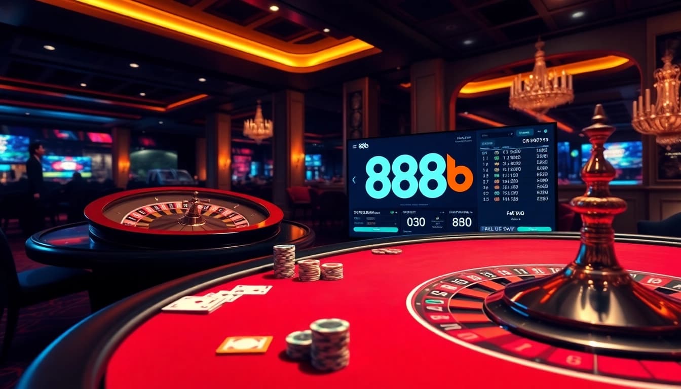 Attendees engaging in a thrilling online gaming session at 888b casino.