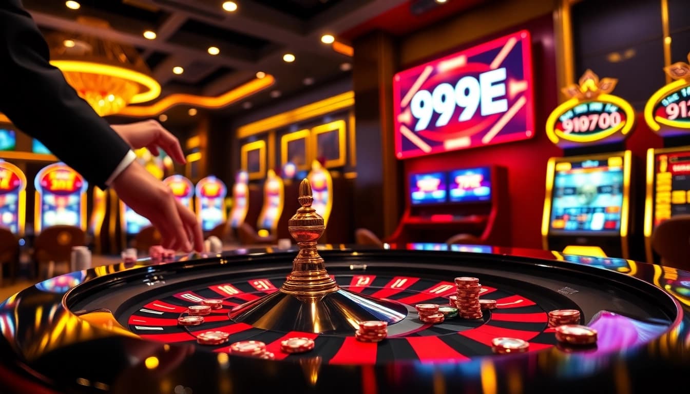 Experience the thrill of gambling at 999E with vibrant roulette and poker excitement.