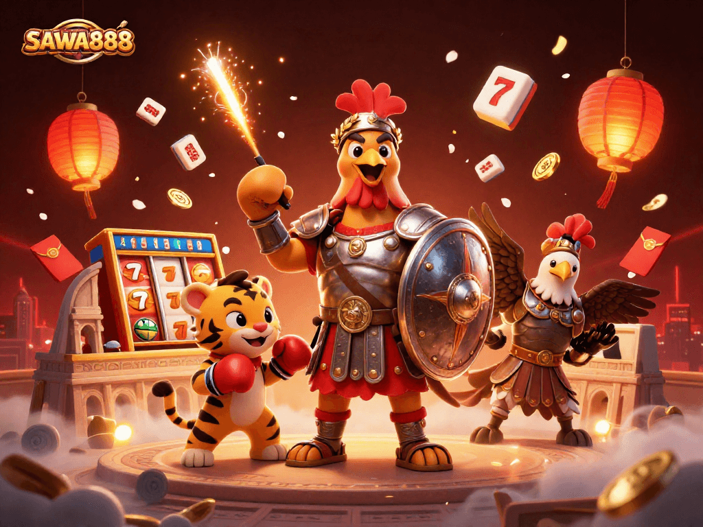 Experience thrilling slots with SAWA888, featuring dynamic characters and exciting gameplay elements.