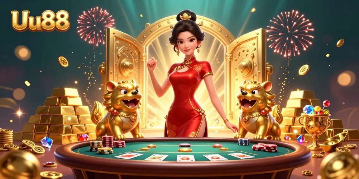 Experience the thrilling excitement of Uu88 with engaging poker gameplay and luxurious casino visuals.