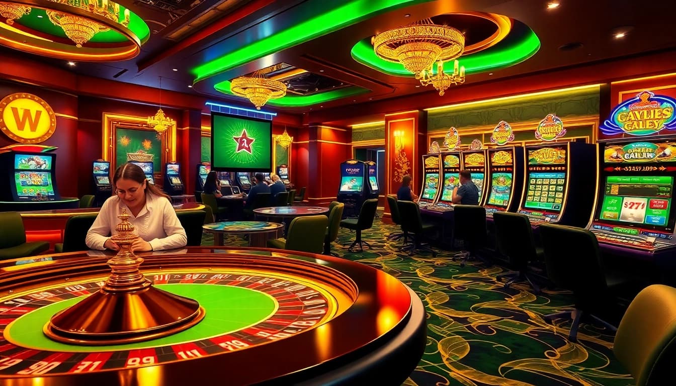 Experience intense online gambling excitement with vaoluoitv's vibrant casino atmosphere.