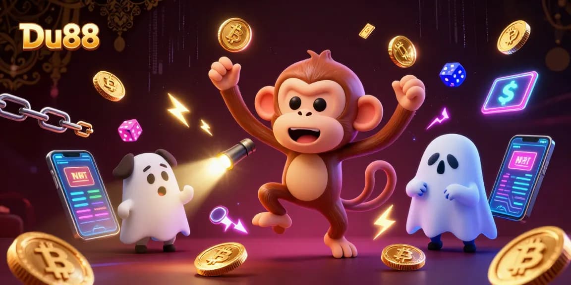 Experience the excitement of Du88 at a haunted casino with a ghost-hunter puppy and magical coins.