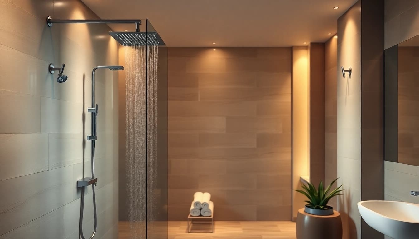 Elevate your bathing experience with elegant showers featuring luxurious designs and modern fixtures.