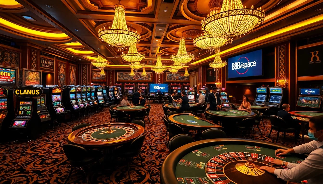 Experience the thrilling atmosphere at 888vi.space with luxurious casino games and vibrant players.
