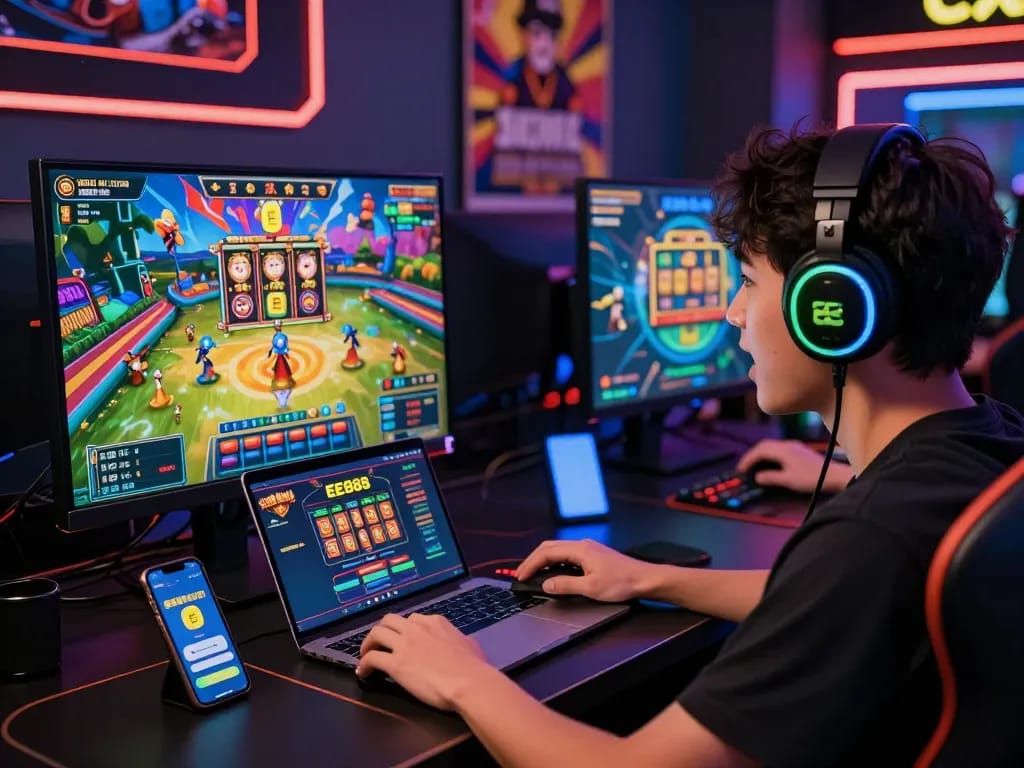 Exciting gaming experience at EE88 with vibrant graphics and immersive atmosphere.