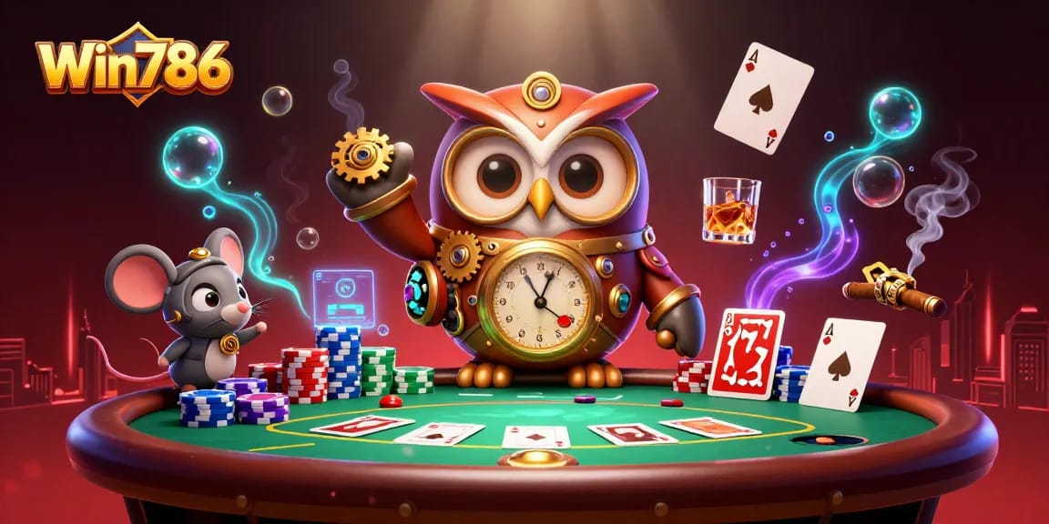Experience exhilarating gameplay at Win786 Casino featuring vibrant characters and rich casino elements.