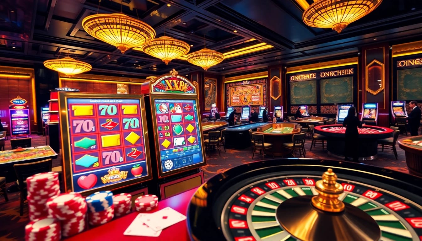Experience the excitement of XX88 with vibrant slot machines and casino gaming visuals.