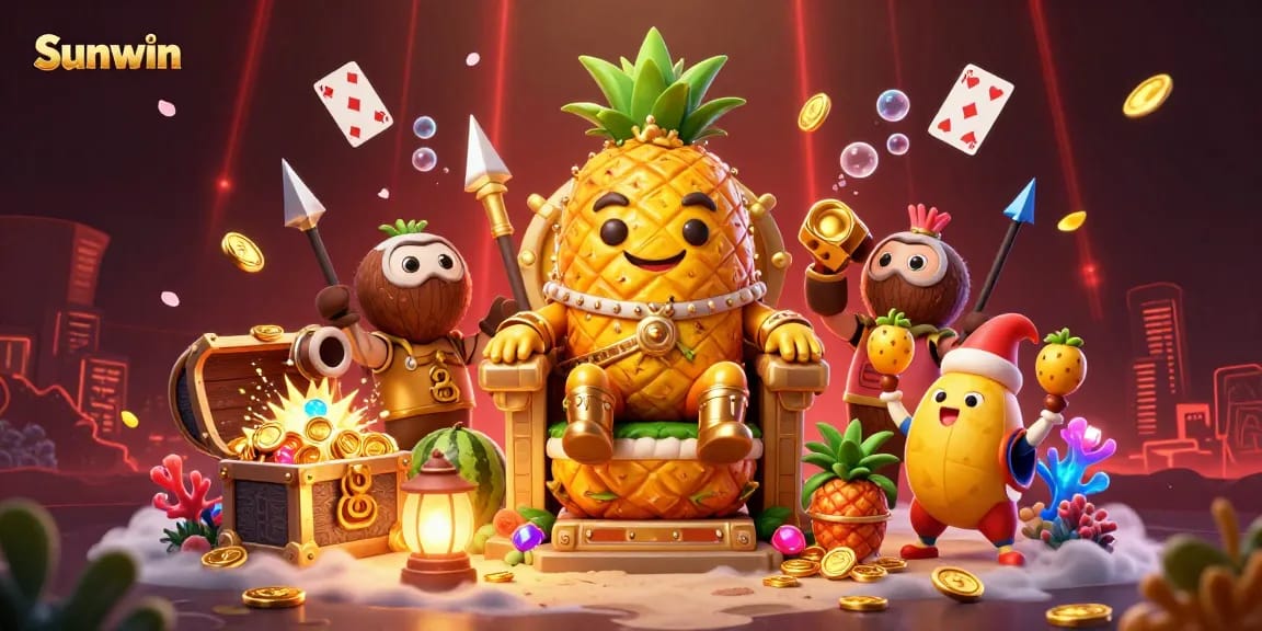 Experience thrilling gameplay at Sunwin, where the golden pineapple king rules a vibrant casino scene!