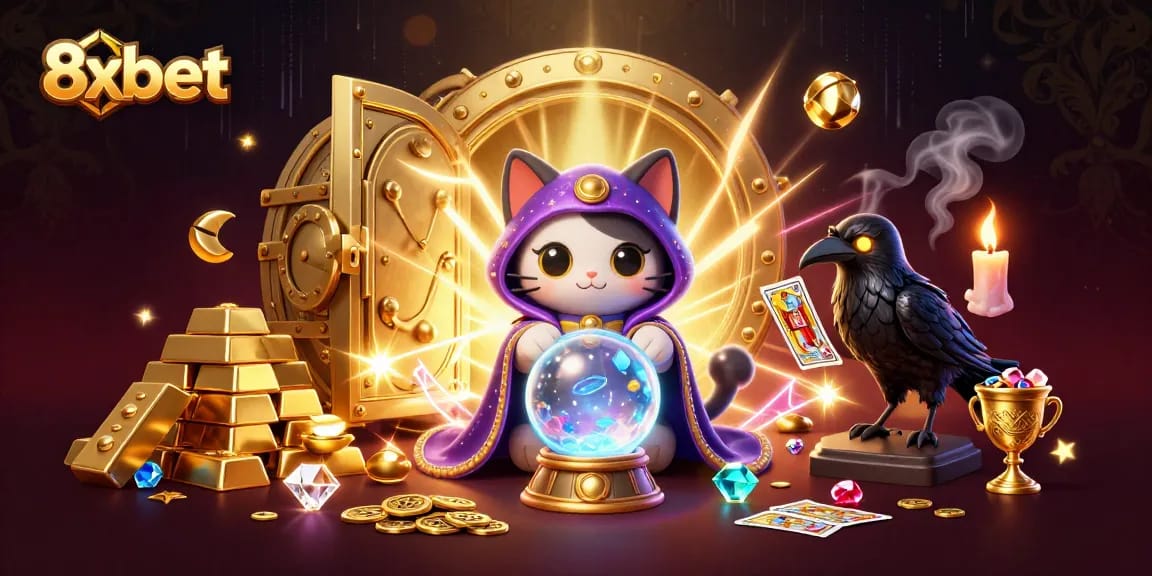 Experience the enchanting world of 8xbet with mystic characters, treasure, and dynamic casino themes.