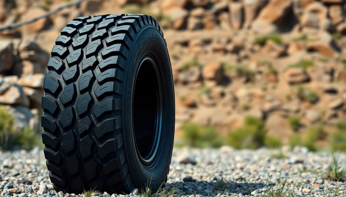 RR99 tire showcasing durability and versatility for mixed service uses.