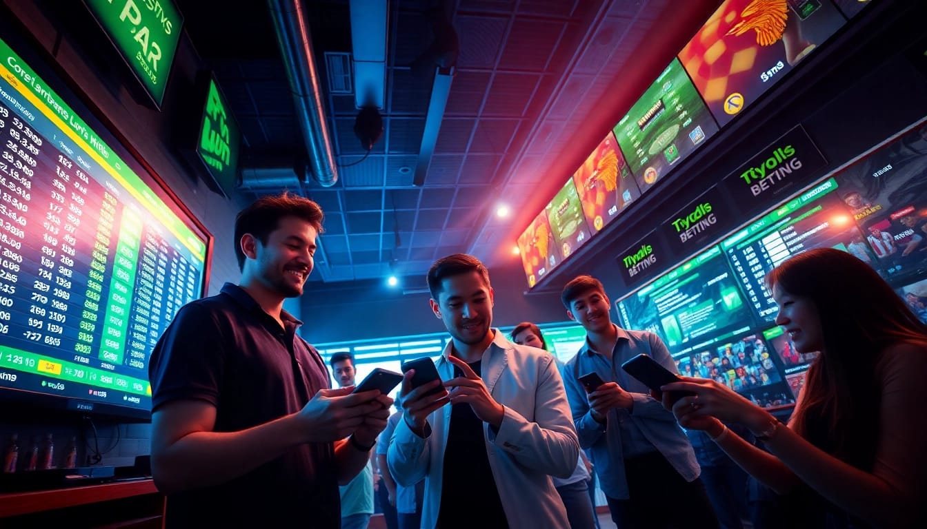 Exciting online betting scene showcasing tylelekeo88 with vibrant digital odds display and engaged users.