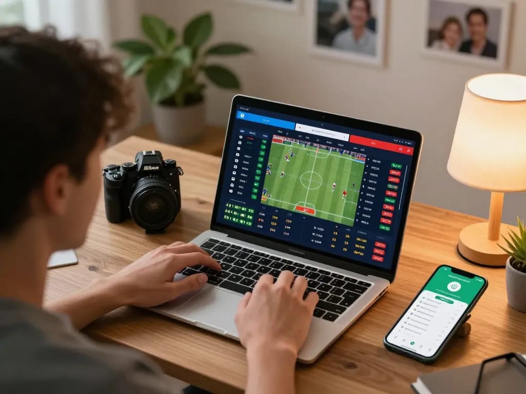 Betting on LV88 with live odds displayed on a laptop during an exciting gaming session