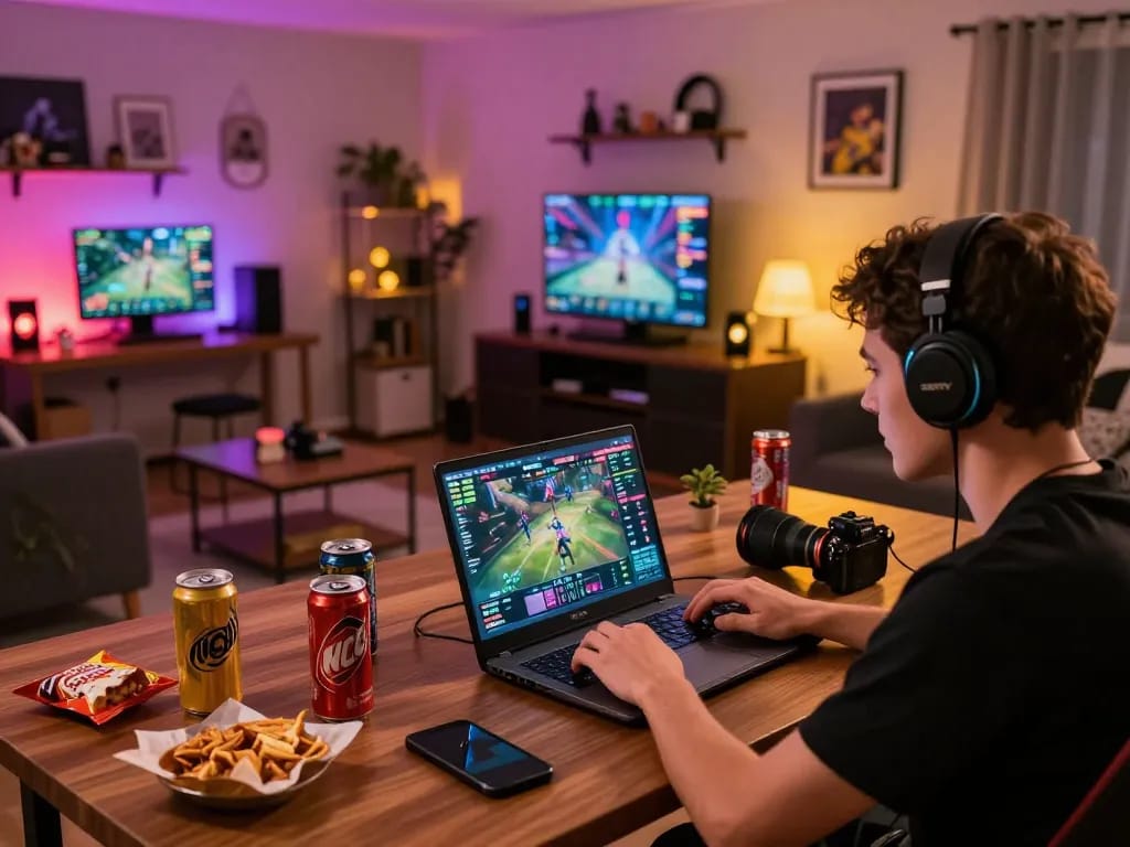 Player engaging in esports betting on lc88 platform with live event displayed on laptop screen