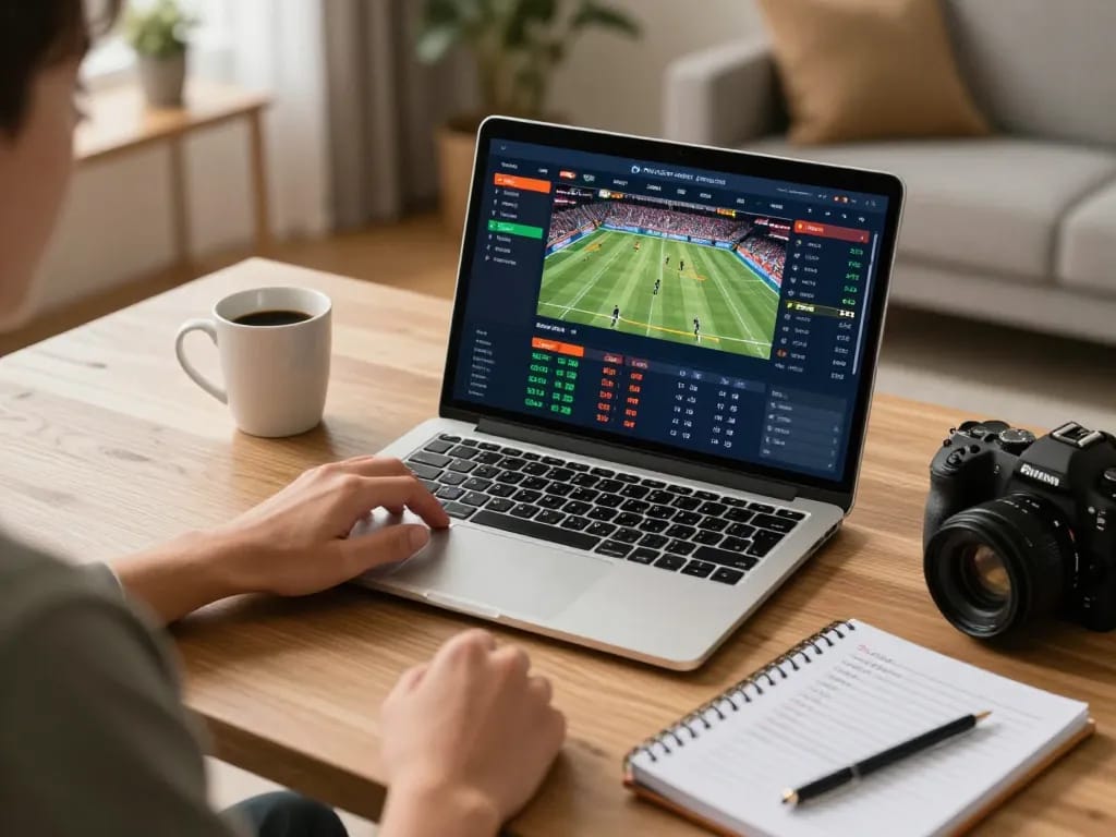 Bet on sports with Net88 in a vibrant home setting, featuring live betting interface