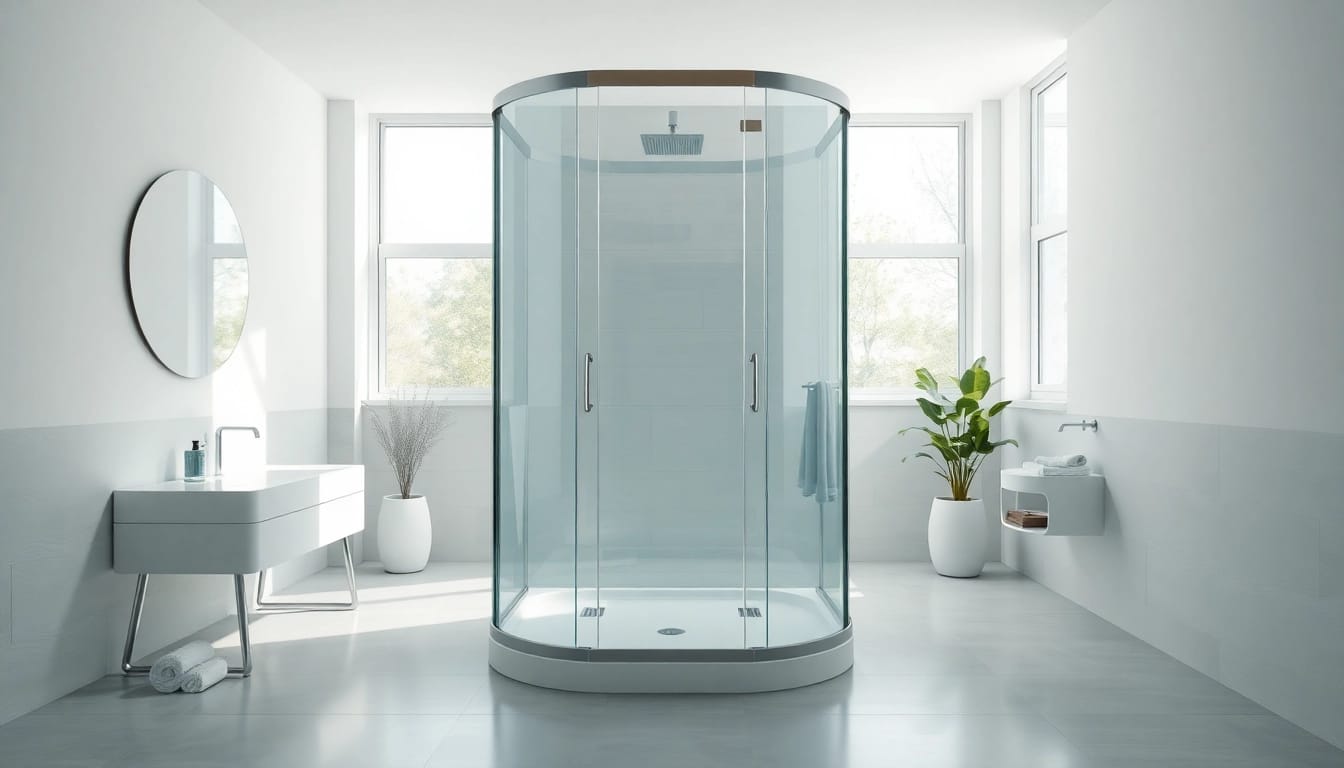 sonni Duschkabine 90x90 in einem modernen Badezimmer mit eleganten glas und chromdetails