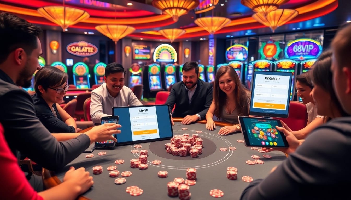 Register at 68VIP for exclusive online casino benefits while enjoying thrilling poker action.