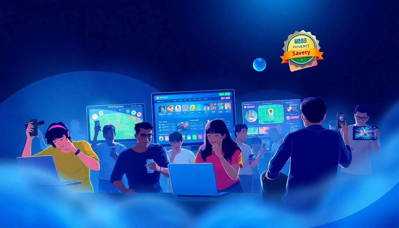Exciting online gaming scene illustrating players enjoying MB88's secure betting experience.