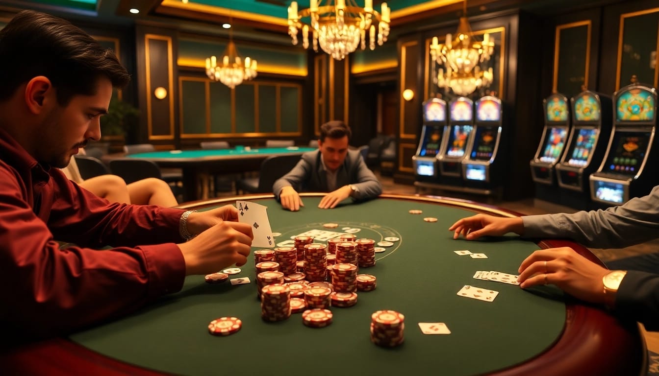 High-stakes poker action at 789win vip casino with glamorous gameplay and luxurious ambiance.