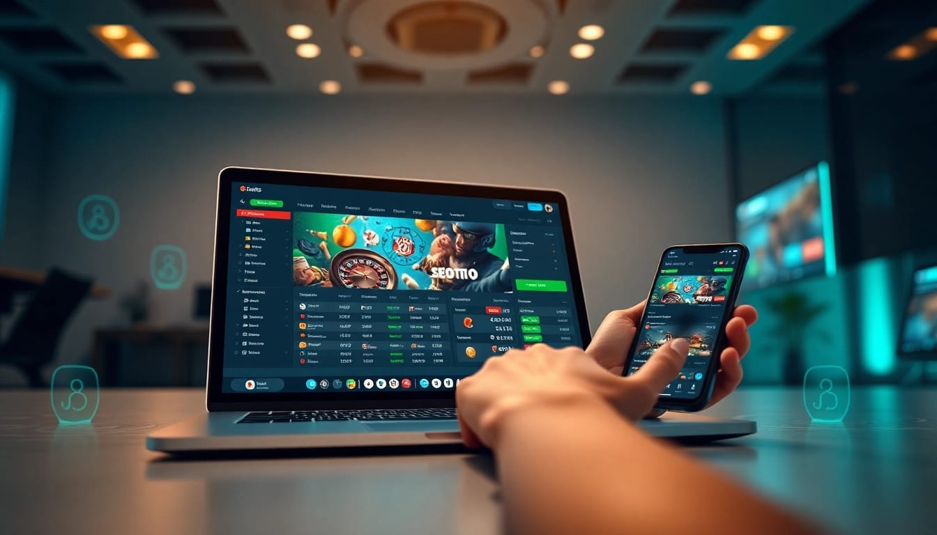 Interactive betting experience on https://789beta2.com/ with sleek devices and modern aesthetics.
