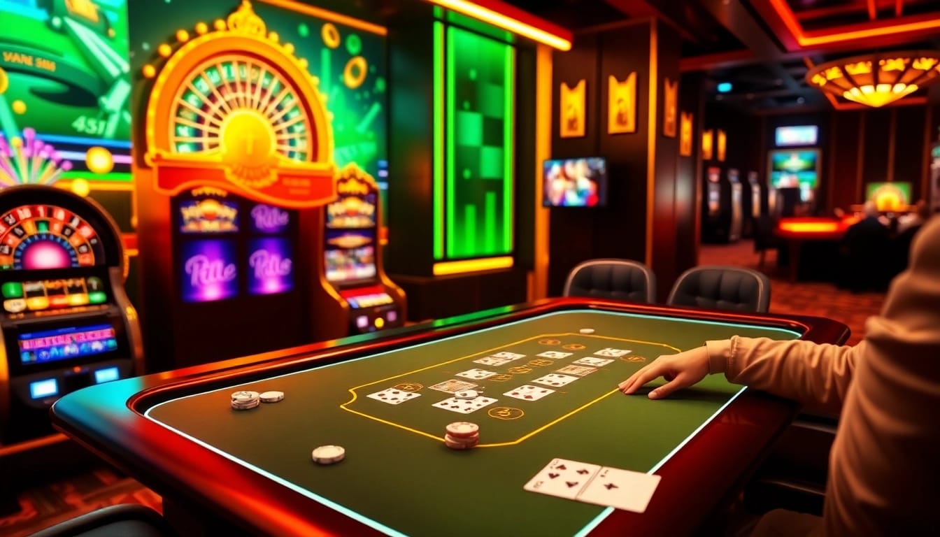 Twin68 offers an exciting high-stakes poker experience with animated casino elements.