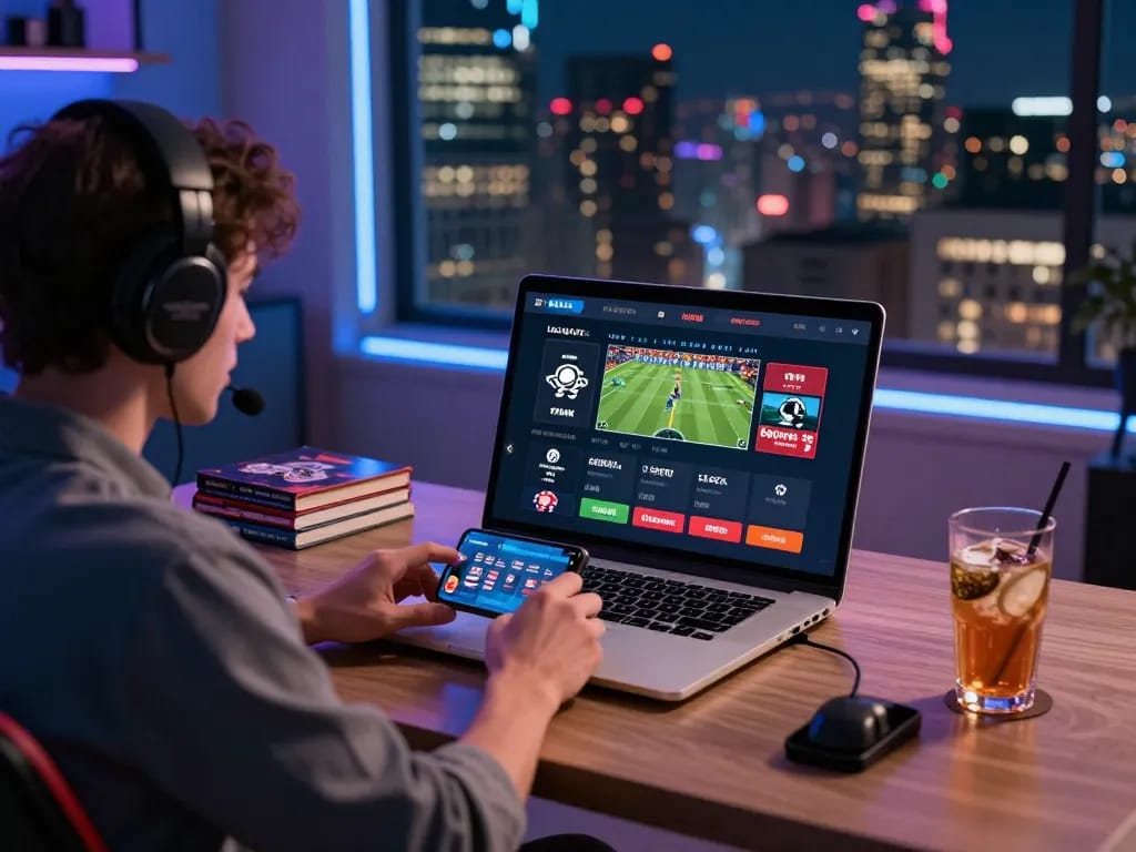 Dynamic online gambling scene at https://rikbet.in.net/ showing live betting interface and engaged user.