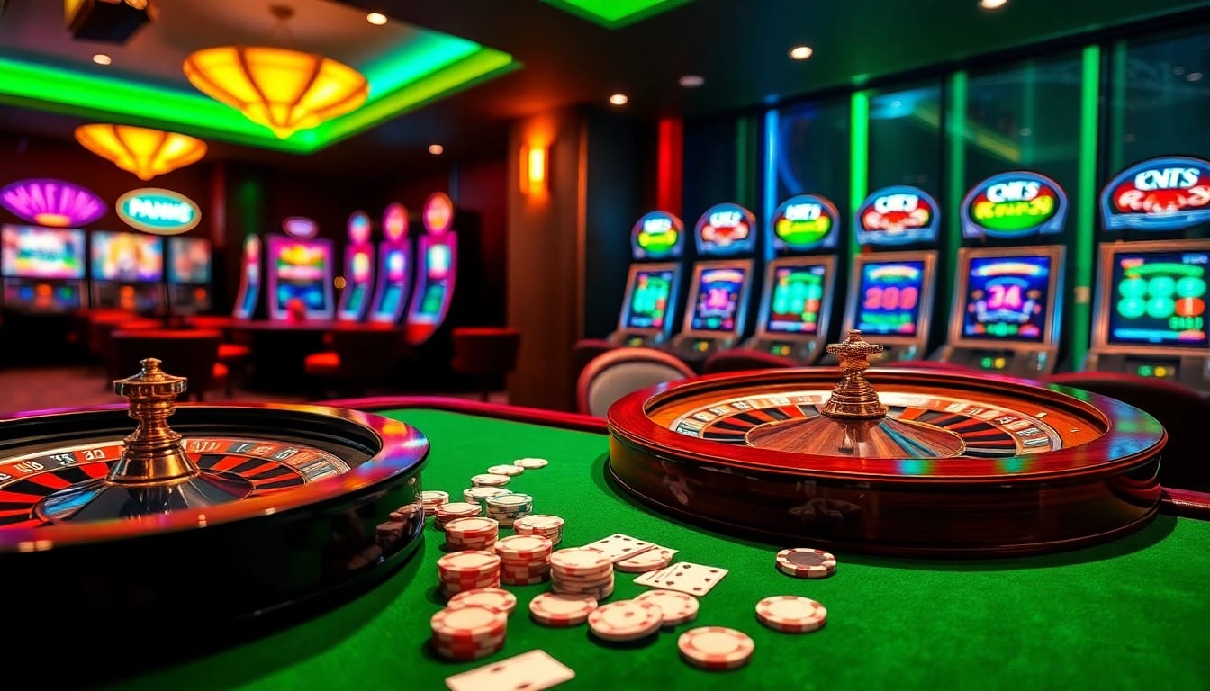 Experience the thrill of betting at XX88 with vibrant casino visuals showcasing poker and slot games.
