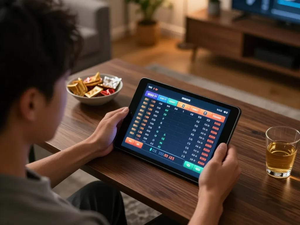 Engaging analysis of betting odds for king88 sportsbook in a cozy home environment.
