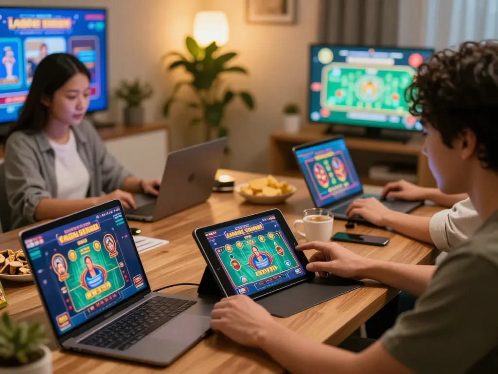 Players enjoying live dealer games online at hitclub, emphasizing engaging casino experience from home