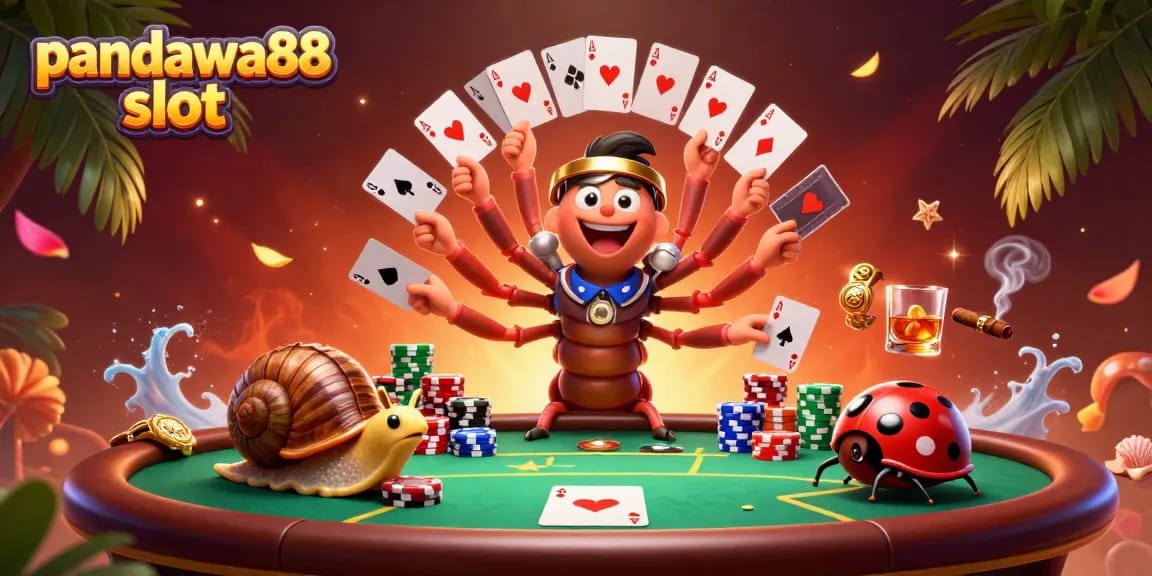 Experience the excitement of pandawa88 slot with vibrant characters and casino elements in a detailed 3D illustration.