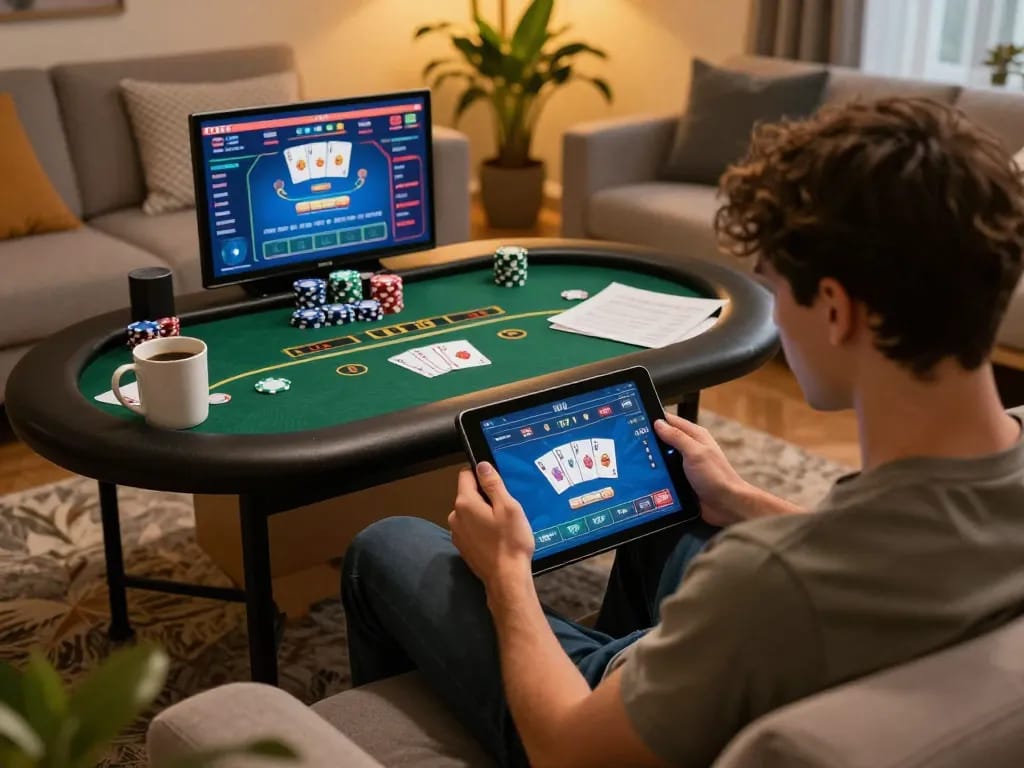 Players engaging in poker at SC88 online casino, showcasing interactive gaming experience.