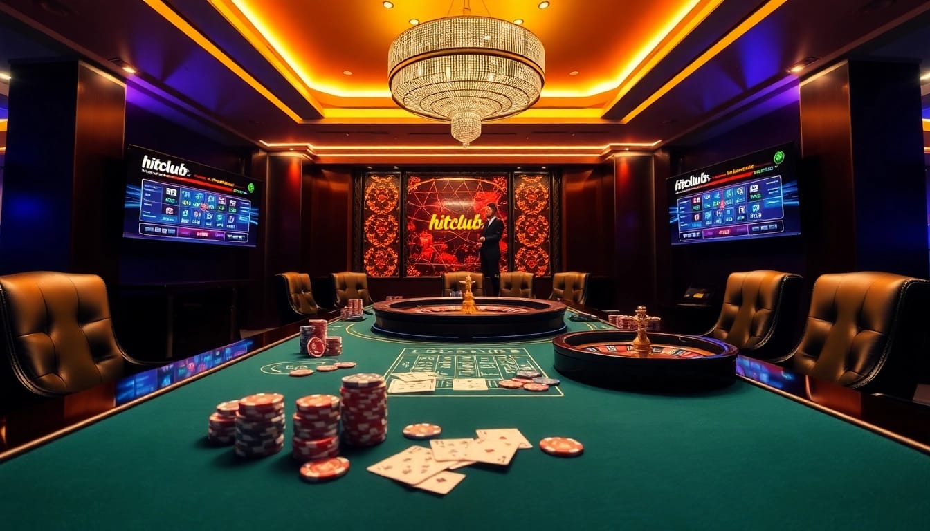 Experience exciting poker action at hitclub com with vibrant casino visuals.